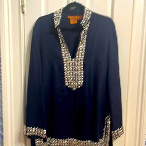 Tory Burch Glamorous Silver Studded Tunic
